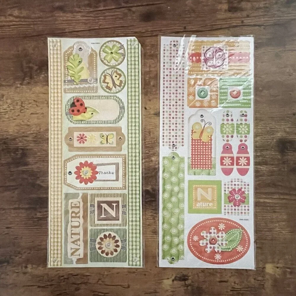 Scrapbooking Sticker Lot of Easter Spring Themes Flowers Chicks Butterflies